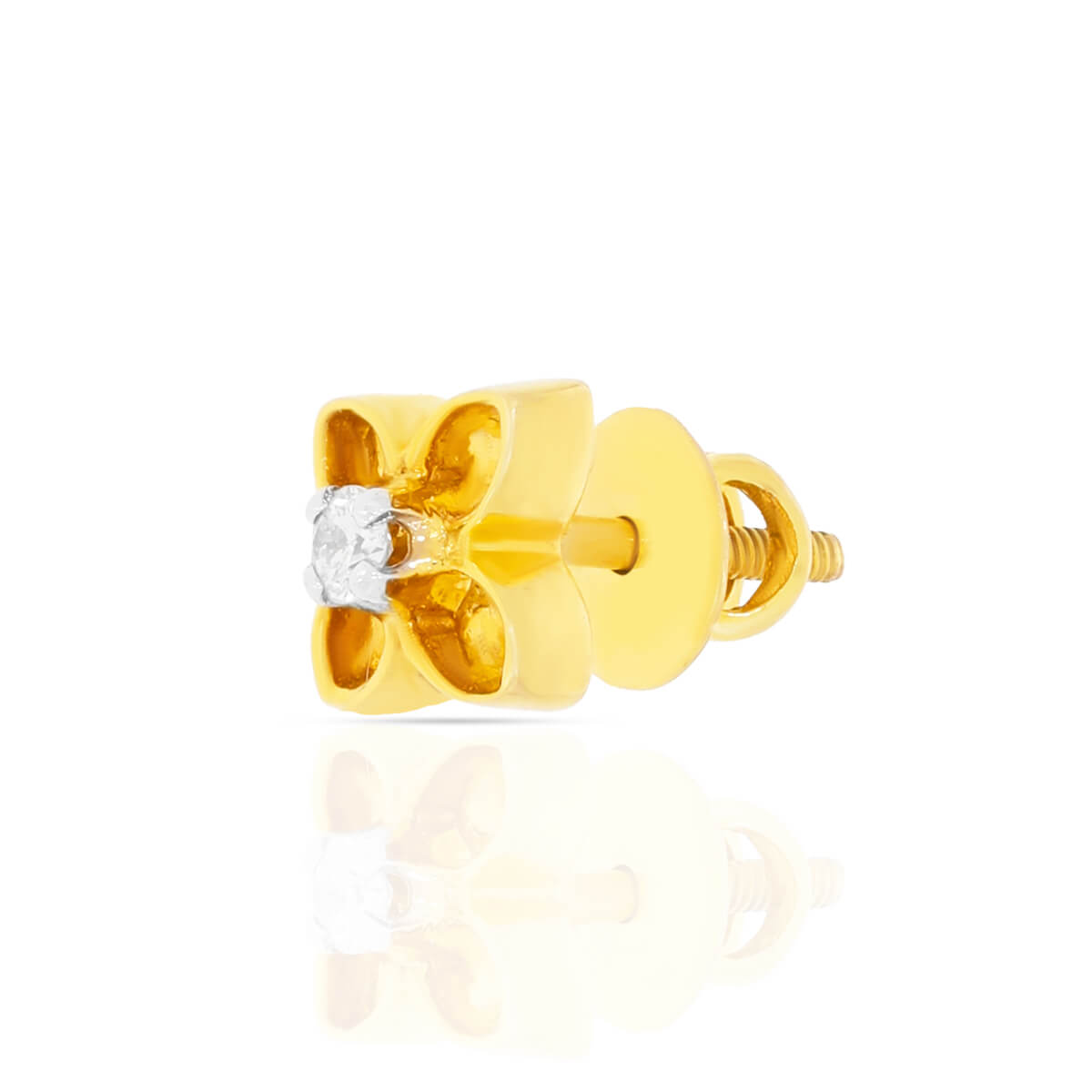 Graceful Floral Solitaire Studs