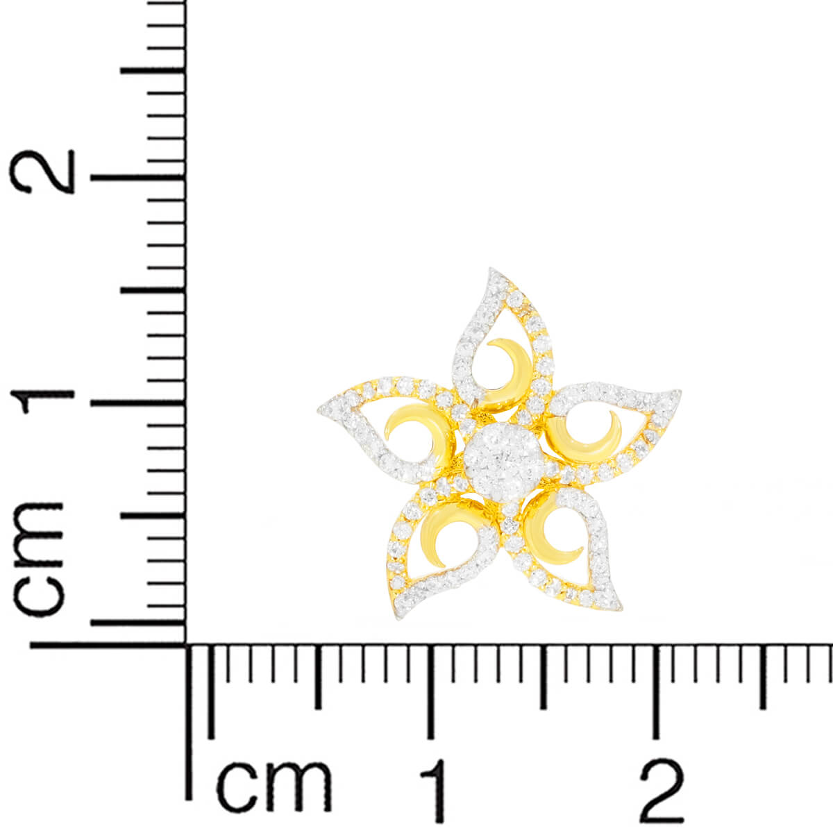 Modern Starburst 18K Gold Stud Earrings