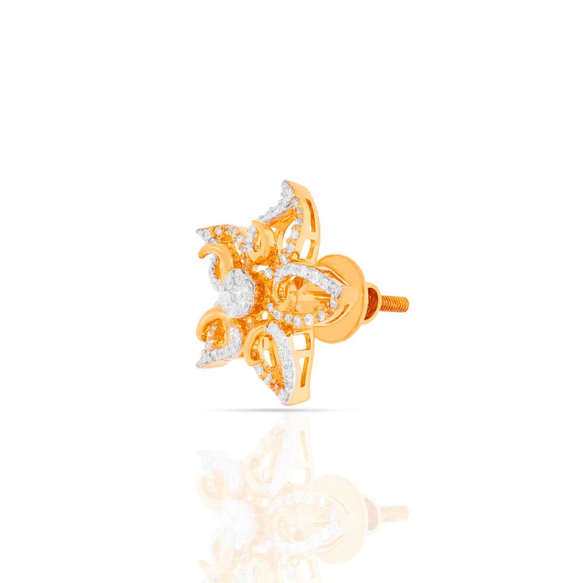 18K Celestial Star Minimalist Gold Stud