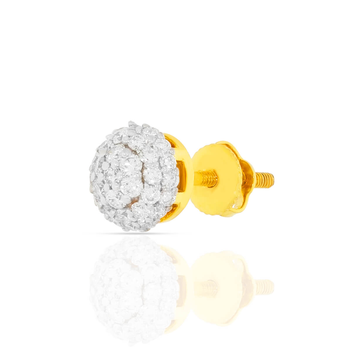 18K Oval Studs with Dazzling Glow