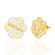 Chevron Elegance Flora Studs