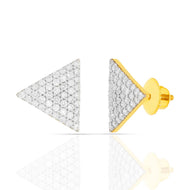 Exclusive Diamond Studded Trigonal Earrings