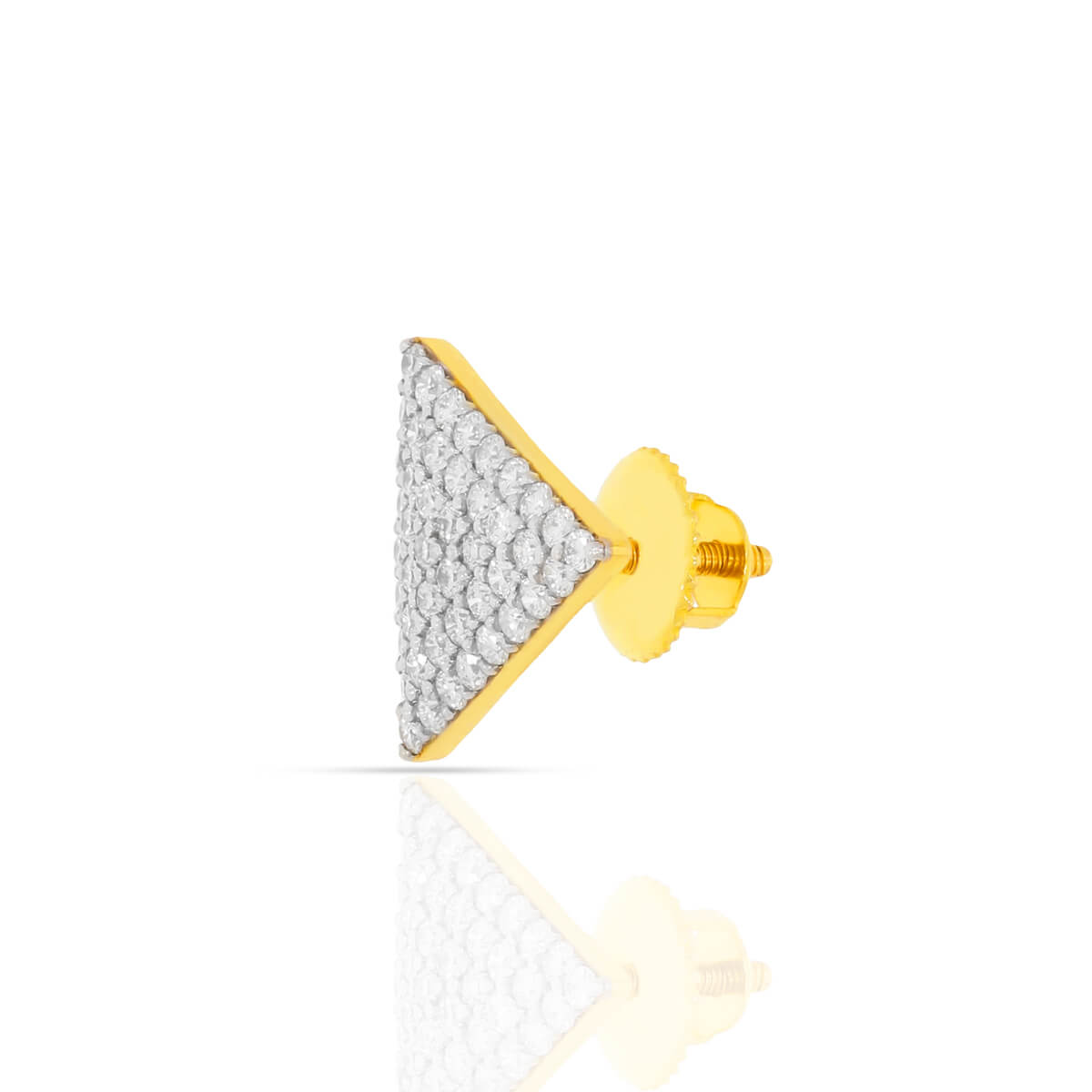Exclusive Diamond Studded Trigonal Earrings
