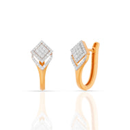 18K Golden Charm Slender Hoops