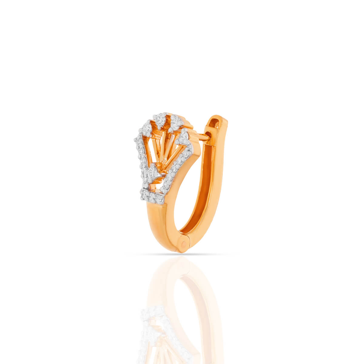 18K Sparkling Gold Hoops