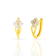 18K Clover Gold Hoop for Effortless Glow