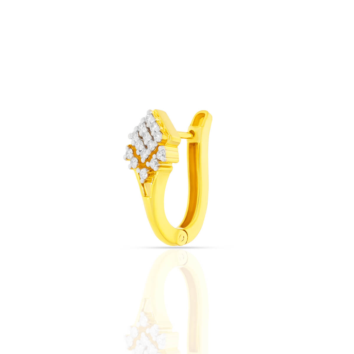 18K Gorgeous Petite Leaf Hoops