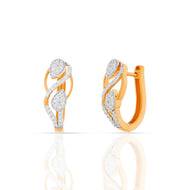 Elegant Spiral Gold Hoop Earrings in 18K