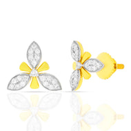 Exclusive Clover Style Gold Studs 18K