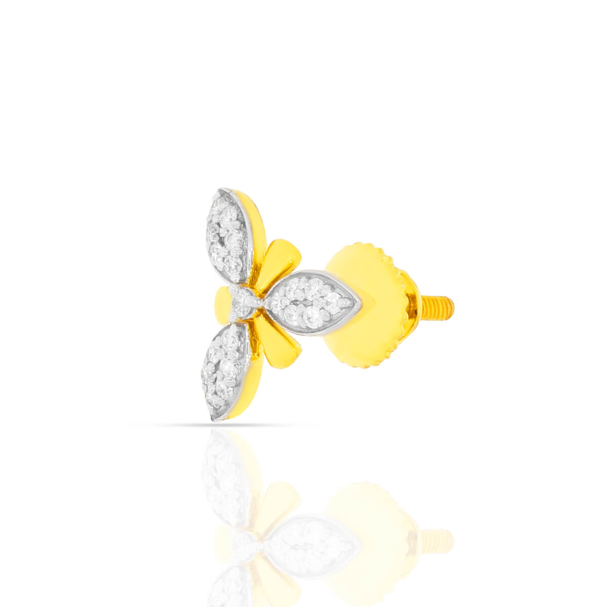 Exclusive Clover Style Gold Studs 18K