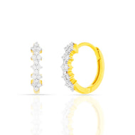 Radiant Orb 18K Gold Hoop Earrings
