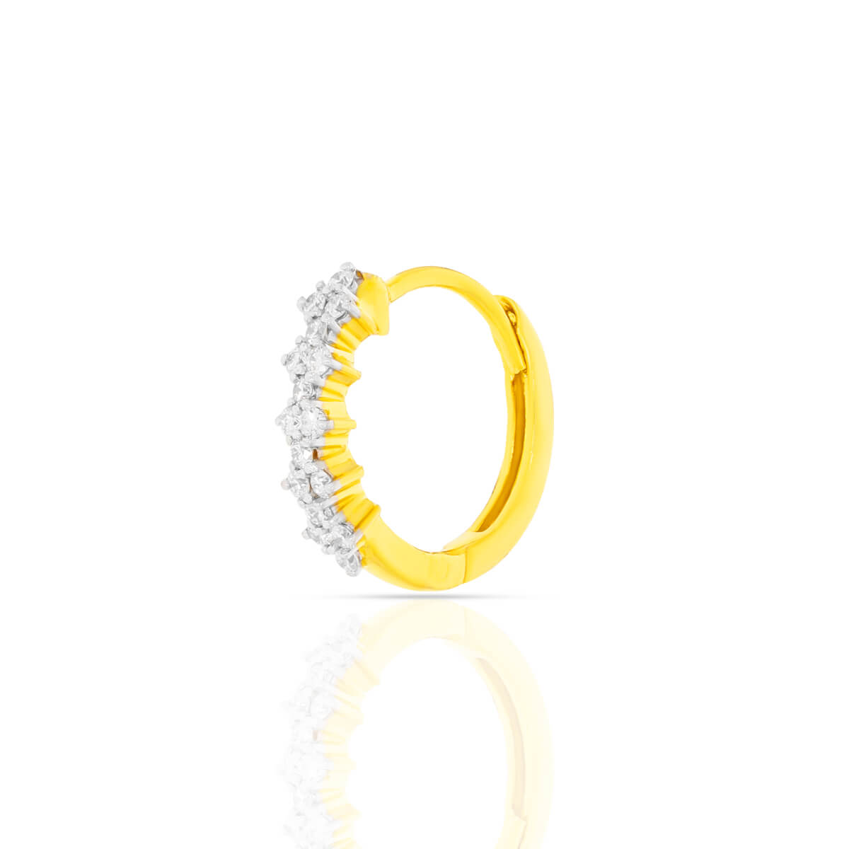 Radiant Orb 18K Gold Hoop Earrings
