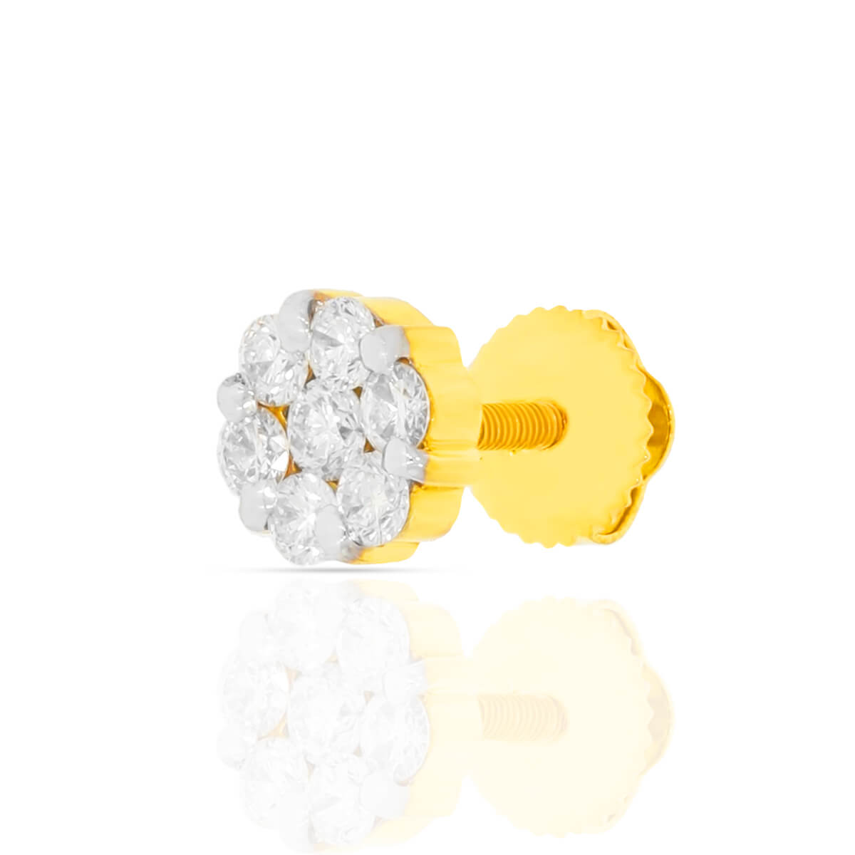 Dazzling Floweret 18K Diamond Studs