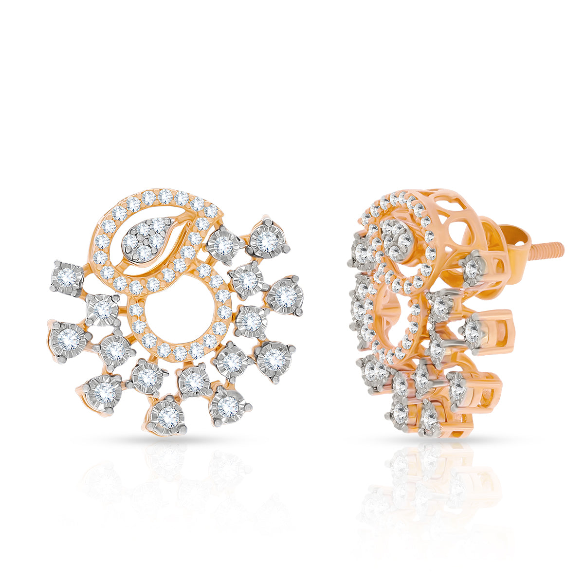 Shimmering Marvel Flora 18K Diamond Studs