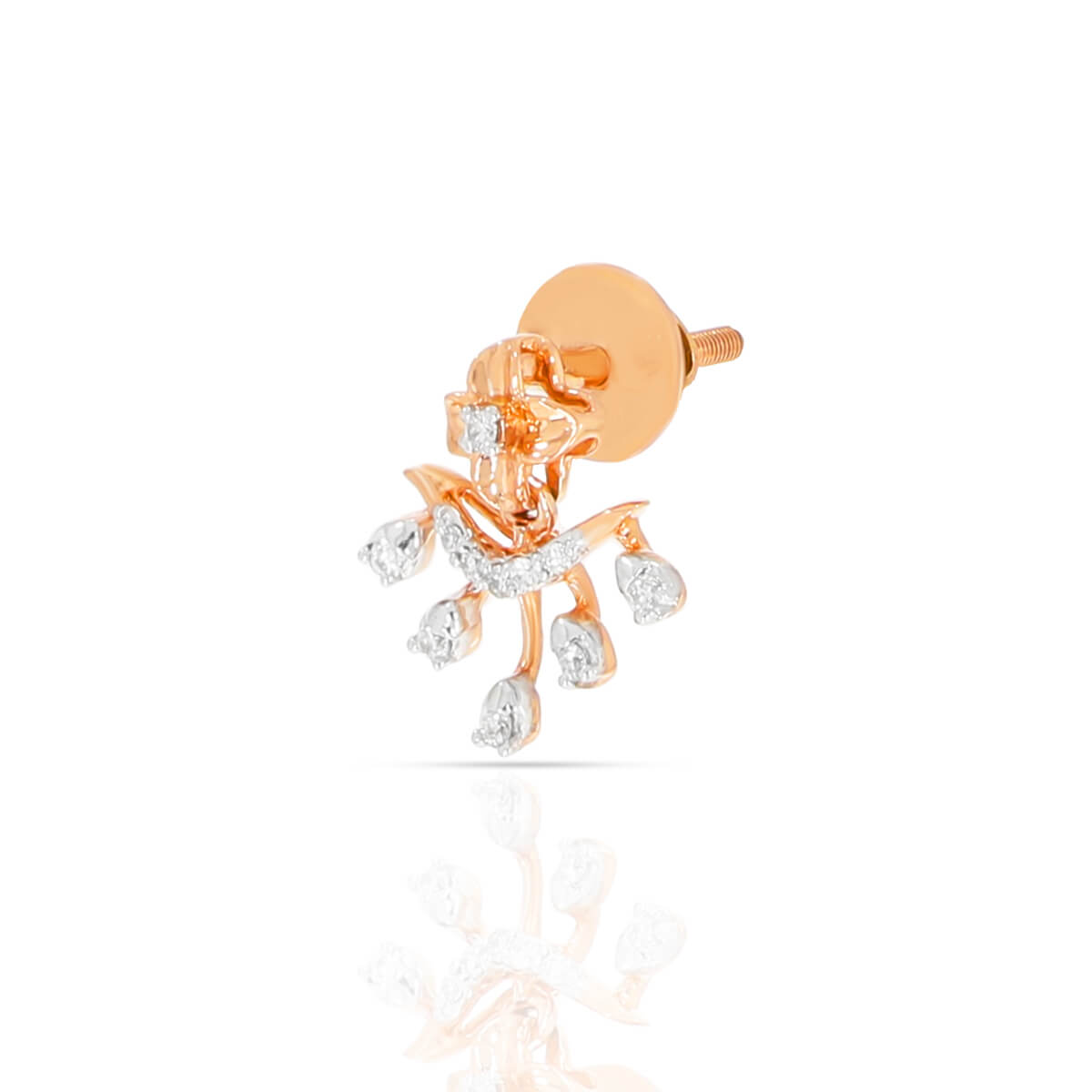 Modern Flair 18K Diamond Stud Earrings