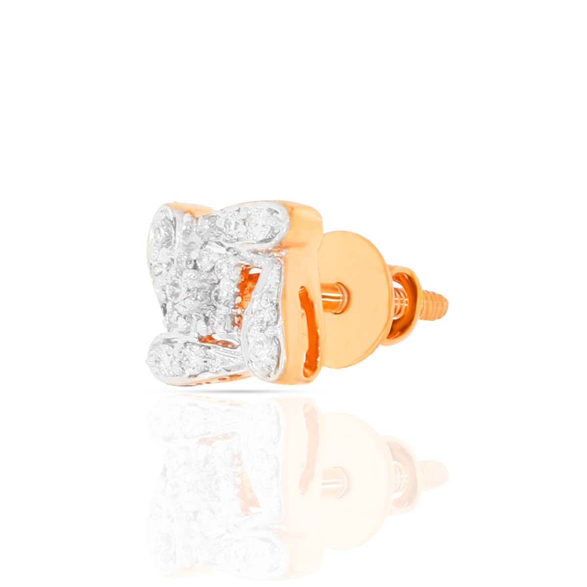 Exquisitely Crafted Elegant 18K Gold Stud Earrings