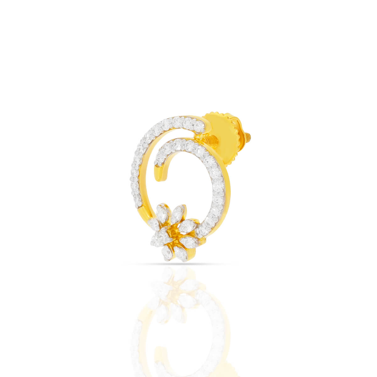 Simple Orb Motif 18K Studs for Daily Glow