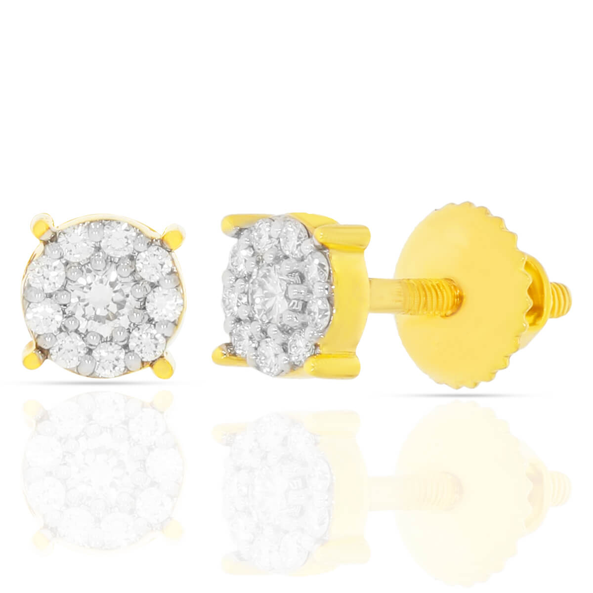 Radiance Spherical 18K Gold Studs
