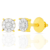 Radiance Spherical 18K Gold Studs