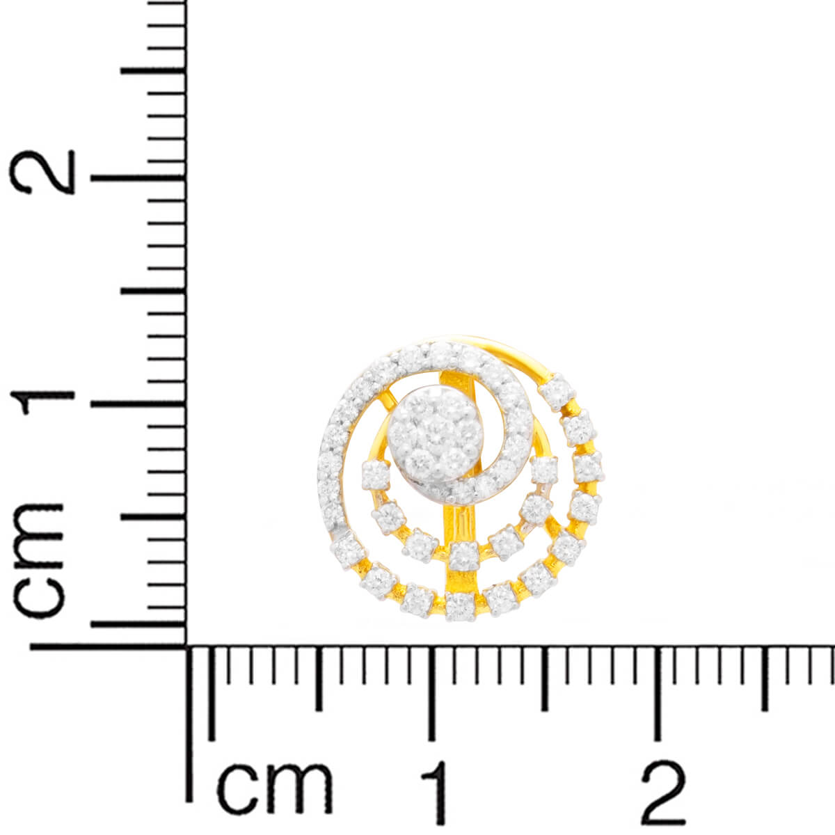 Elegant Swirl 18K Diamond Studs