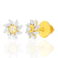 Floral Charm 18K Diamond Studs for Everyday Luxury