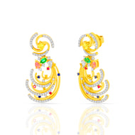 Flamboyant Radiance 18K Diamond Danglers