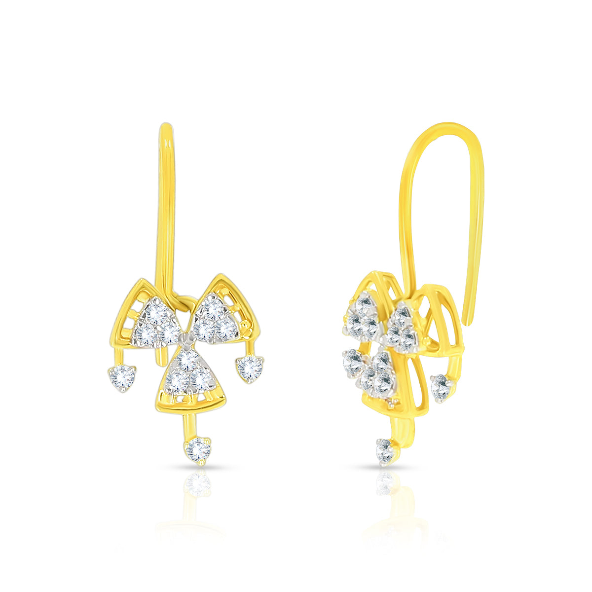 Sparkling Clover 18K Diamond Danglers