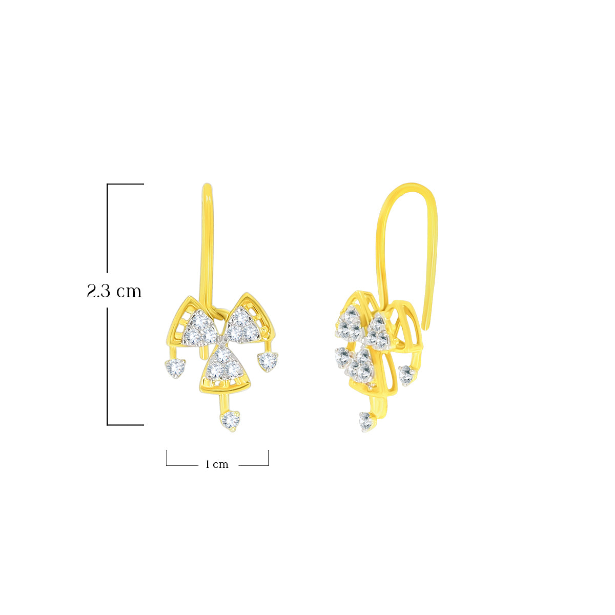 Sparkling Clover 18K Diamond Danglers