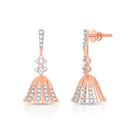 Ethreal Glow 18K Diamond Jhumkas