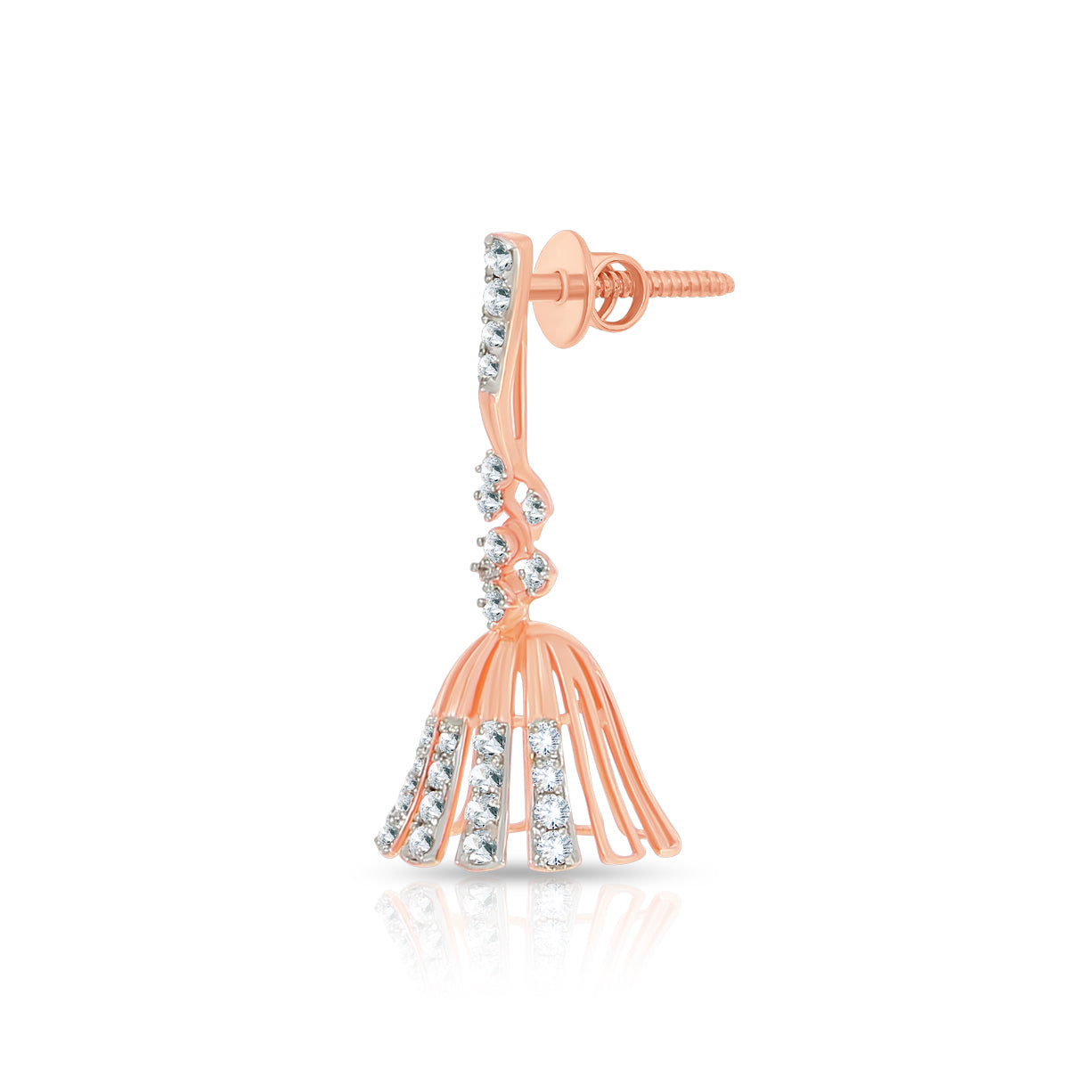 Ethreal Glow 18K Diamond Jhumkas