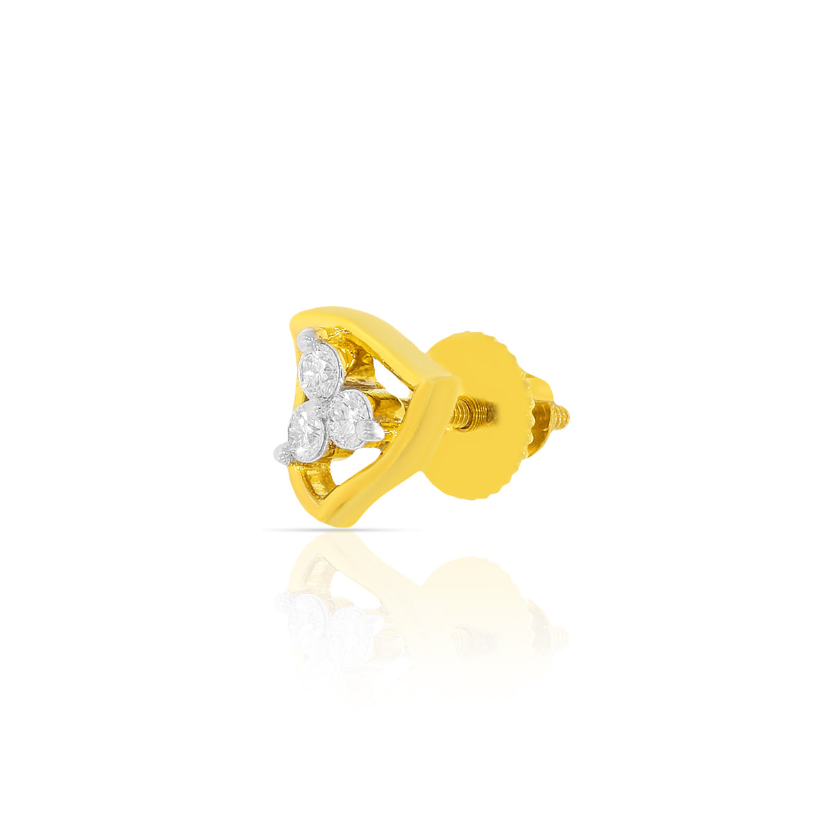 Petite Triad Dazzle 18K Diamond Studs