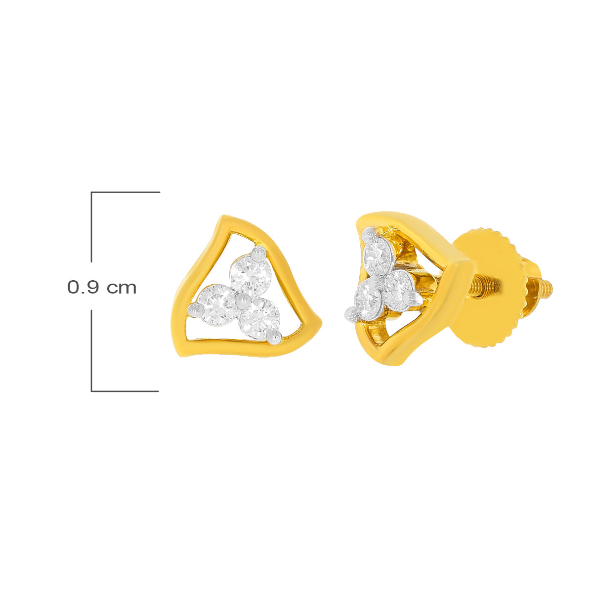 Petite Triad Dazzle 18K Diamond Studs