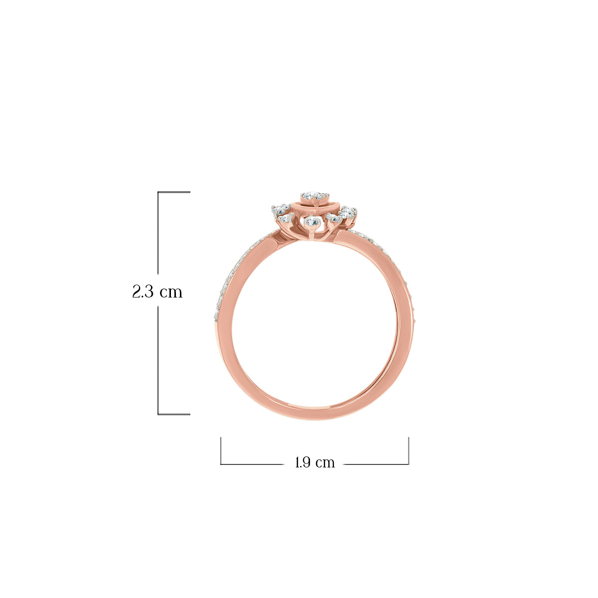 Shimmering Paisley 18K Diamond Rings