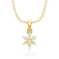 Petite Flora Charm Diamond Pendant