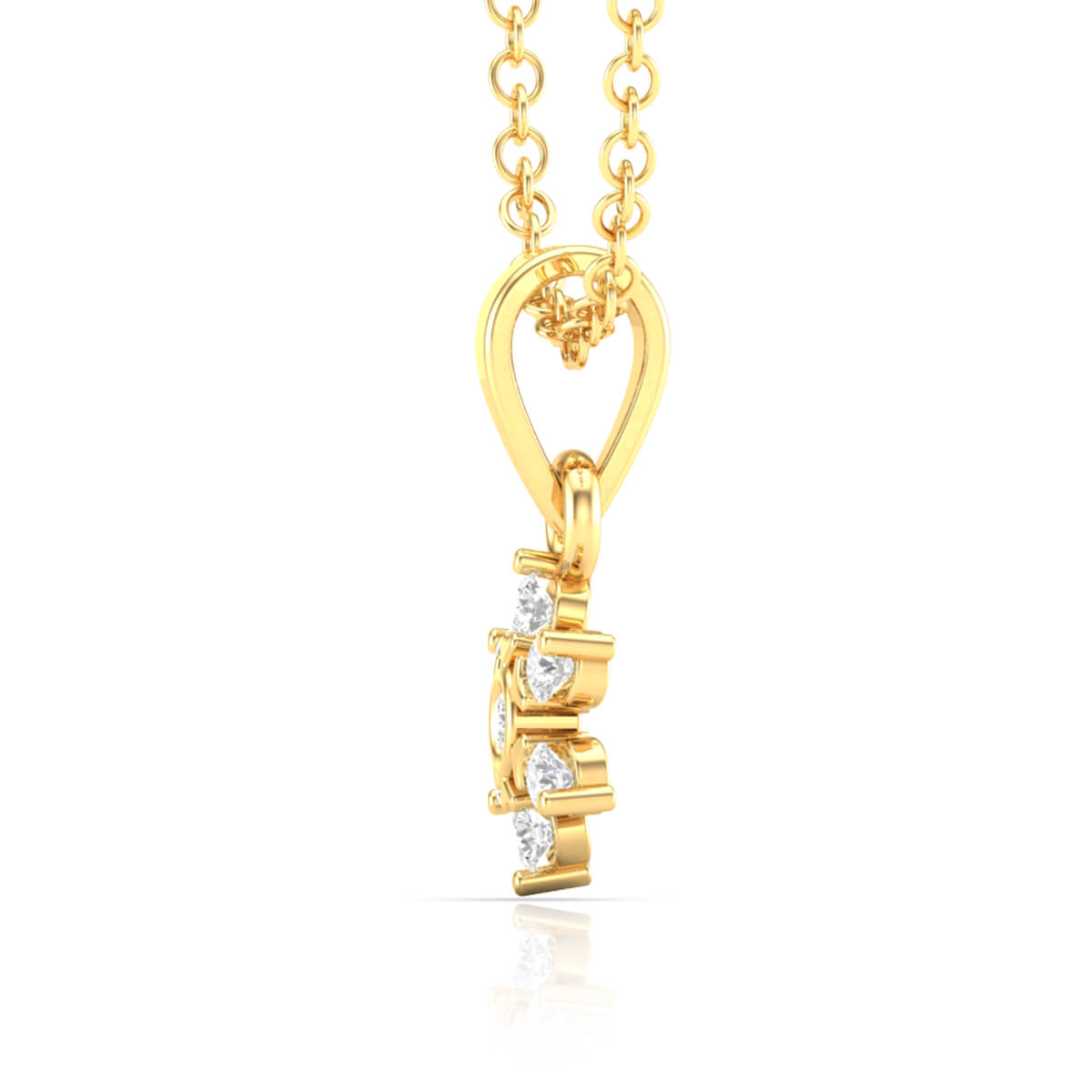 Petite Flora Charm Diamond Pendant