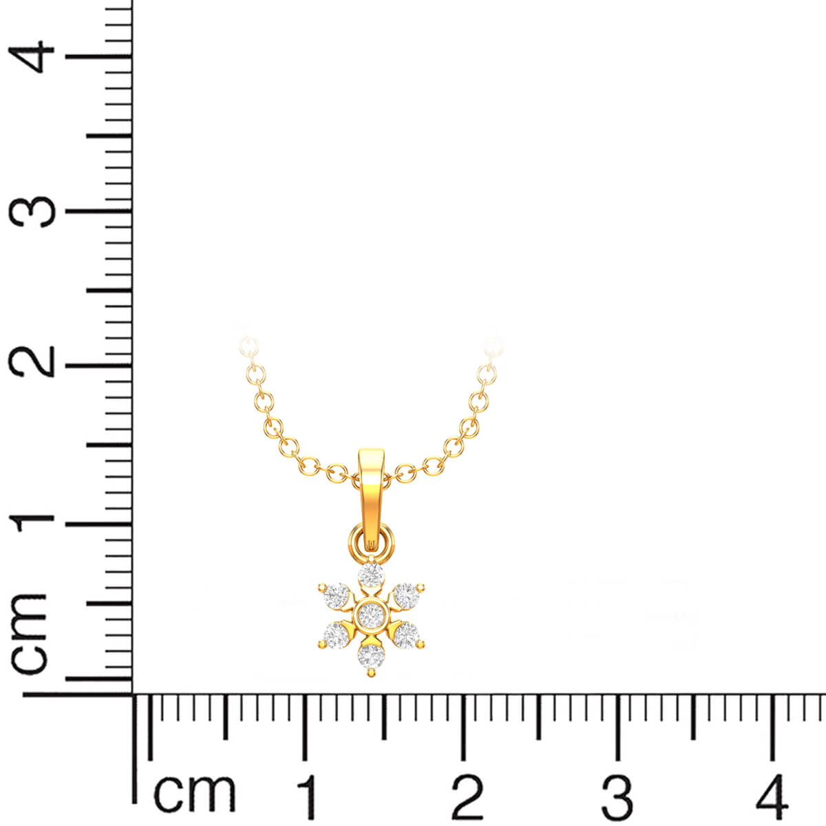 Petite Flora Charm Diamond Pendant