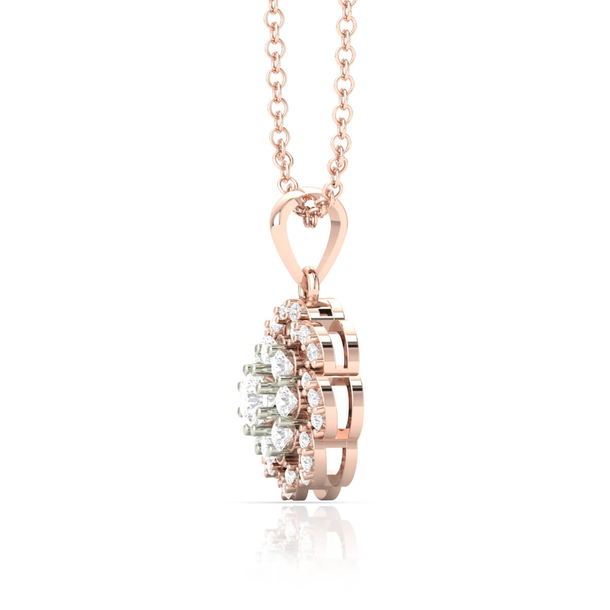 Mesmerizing Blossom Diamond Rose Gold Pendant