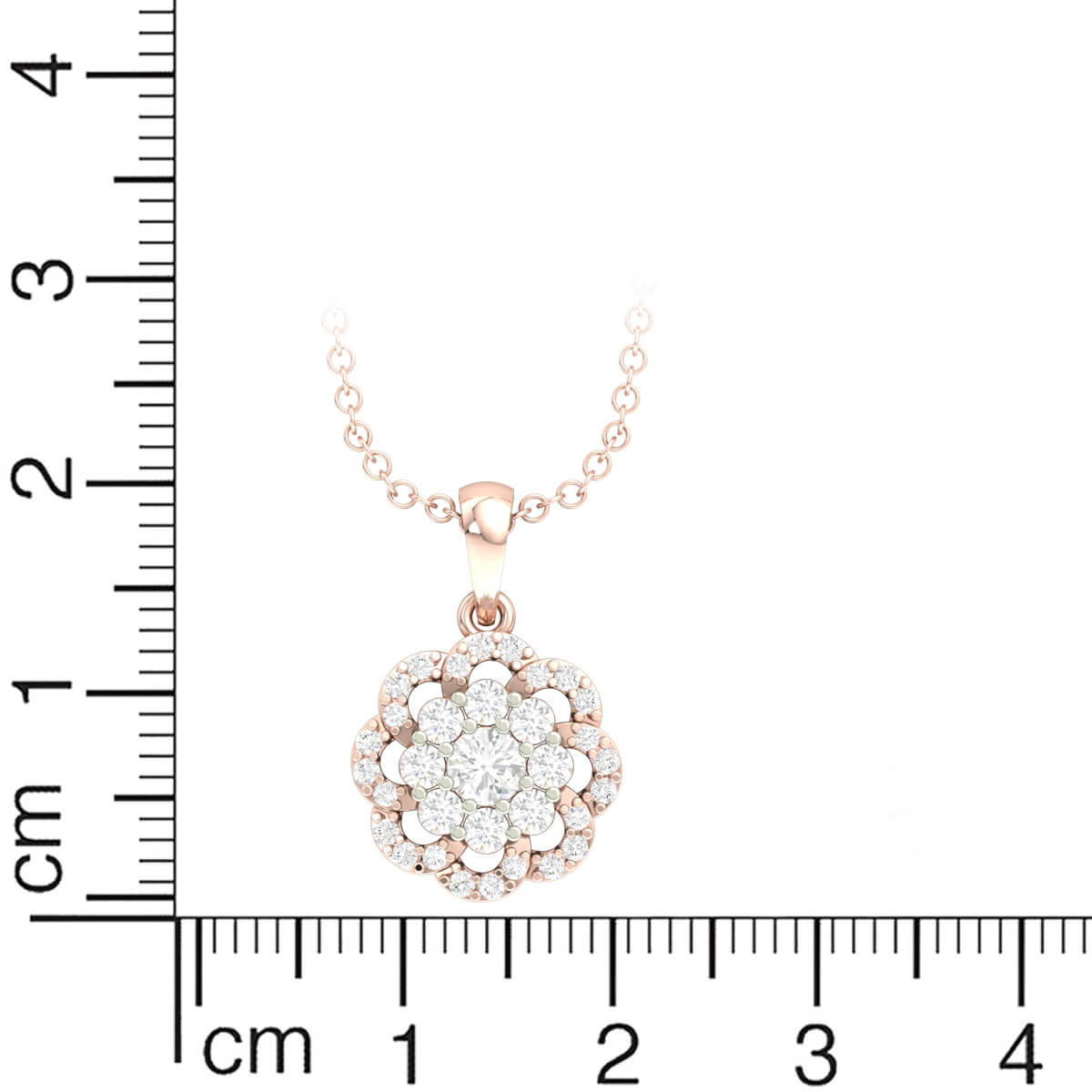Mesmerizing Blossom Diamond Rose Gold Pendant