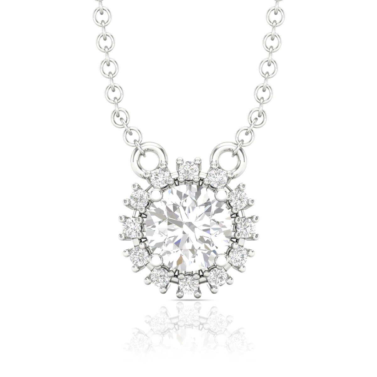 Grandeur Radiance 18K Solitaire Pendant