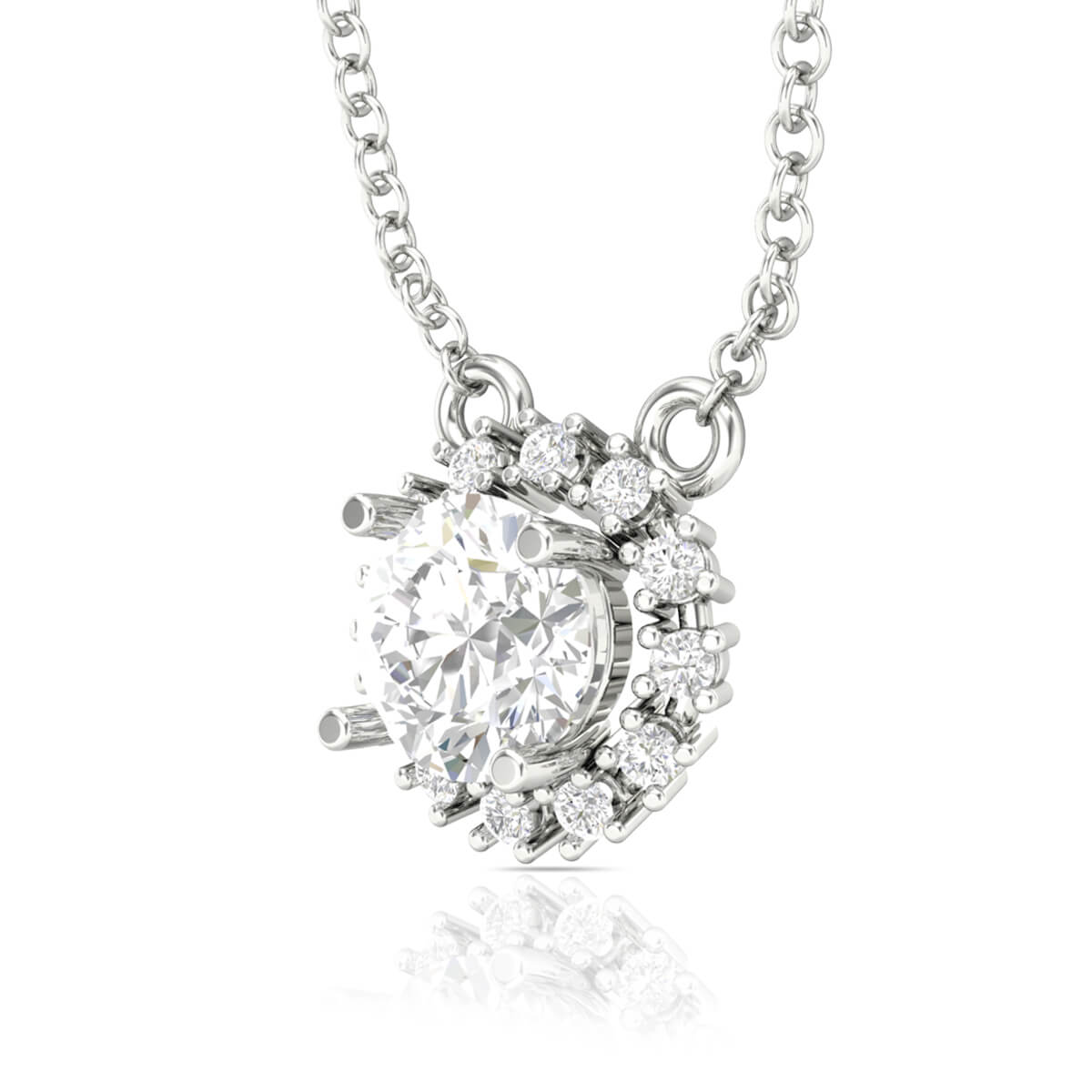 Grandeur Radiance 18K Solitaire Pendant