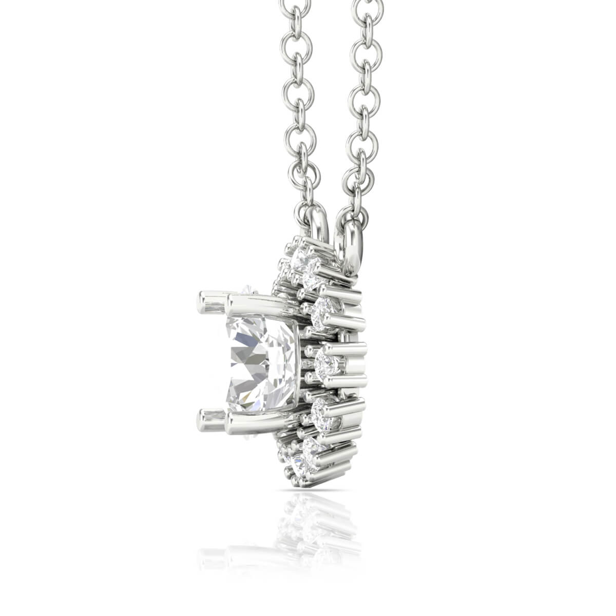 Grandeur Radiance 18K Solitaire Pendant