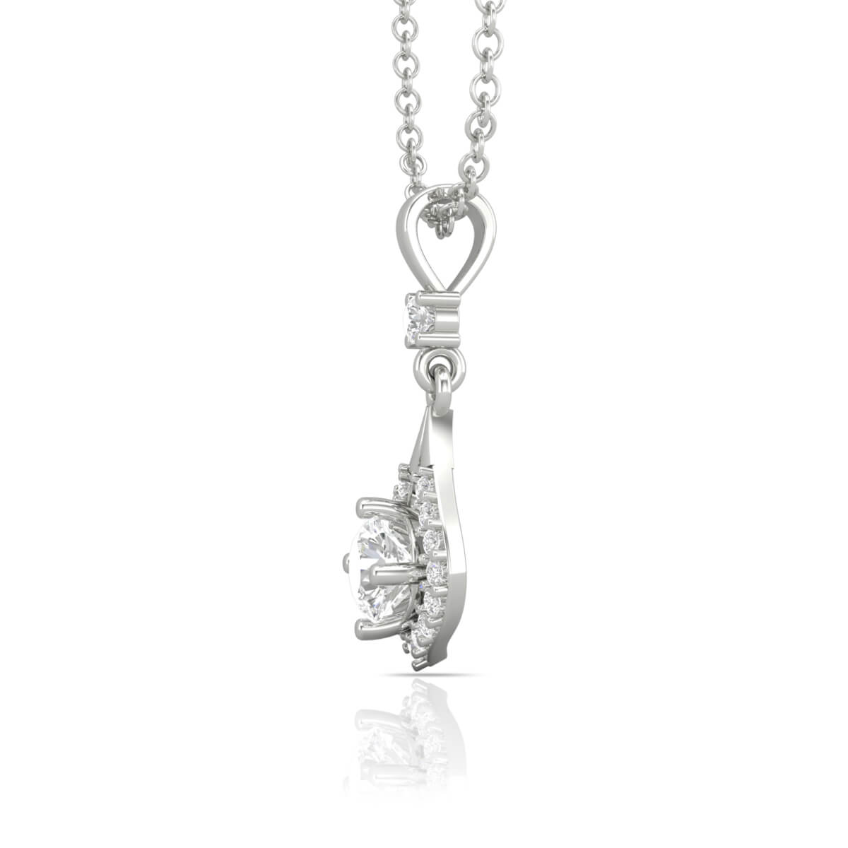 Luxurious Elegance 18K Solitaire Pendant