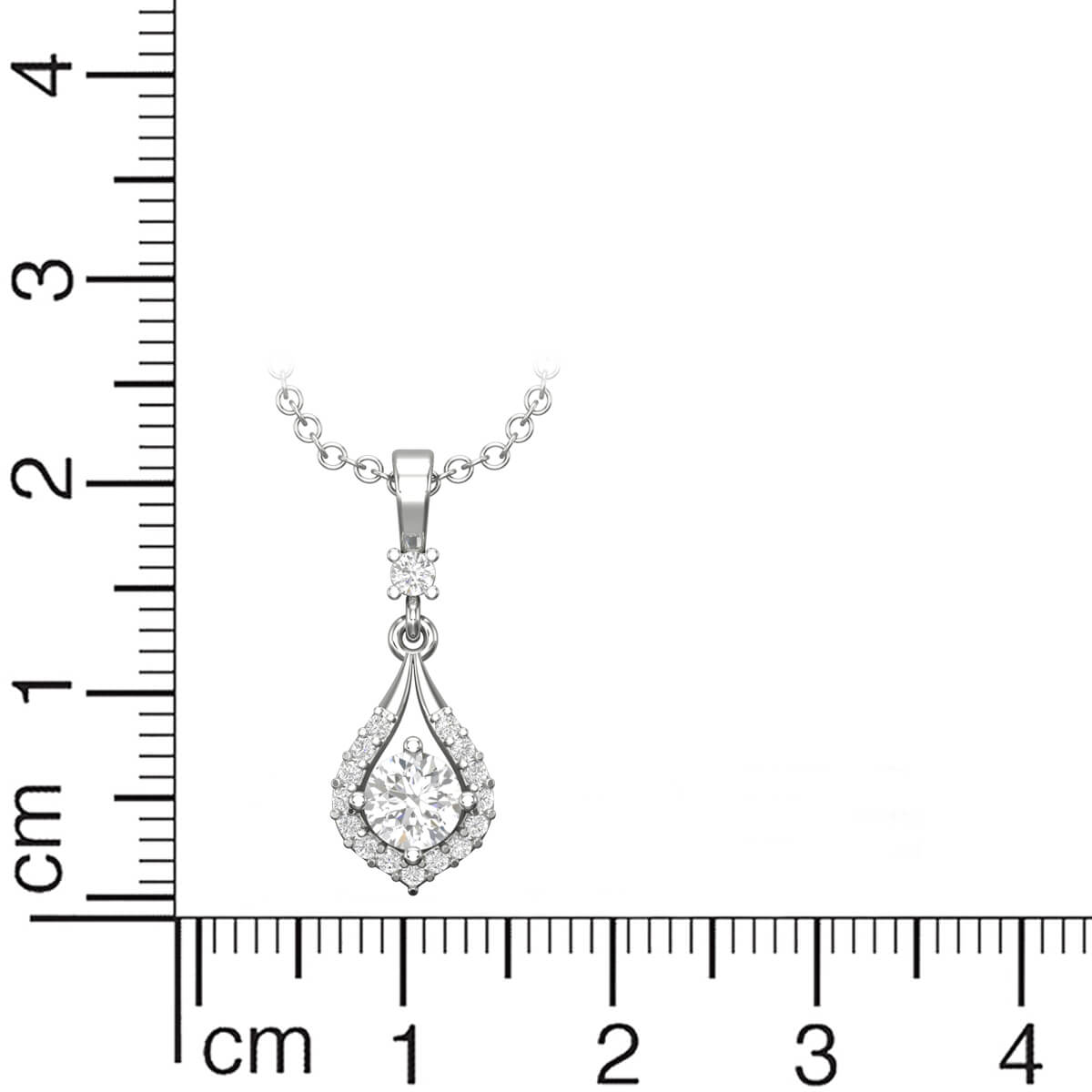 Luxurious Elegance 18K Solitaire Pendant