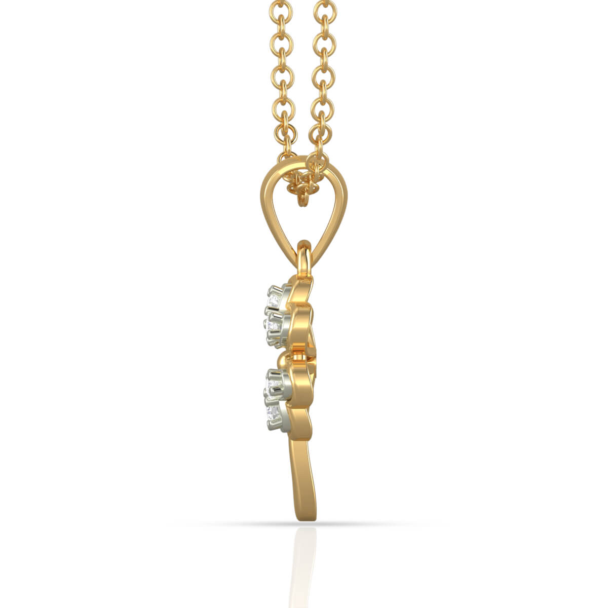 Gleaming Clover Diamond Pendant