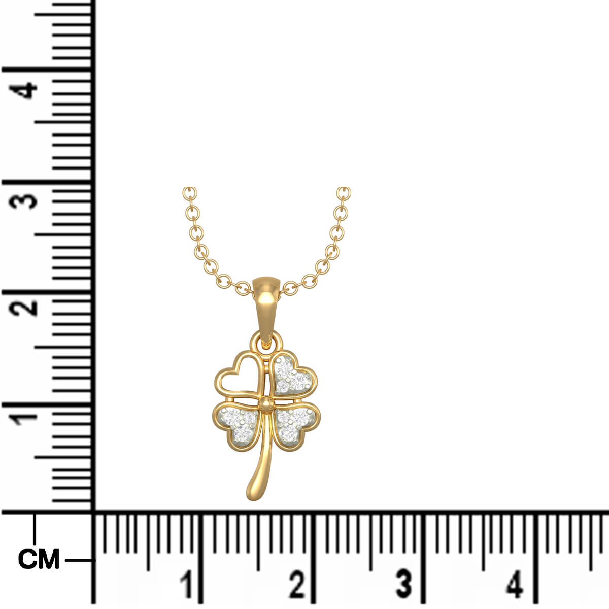 Gleaming Clover Diamond Pendant