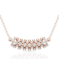 Contemporary Shimmer Diamond Rose Gold Pendant