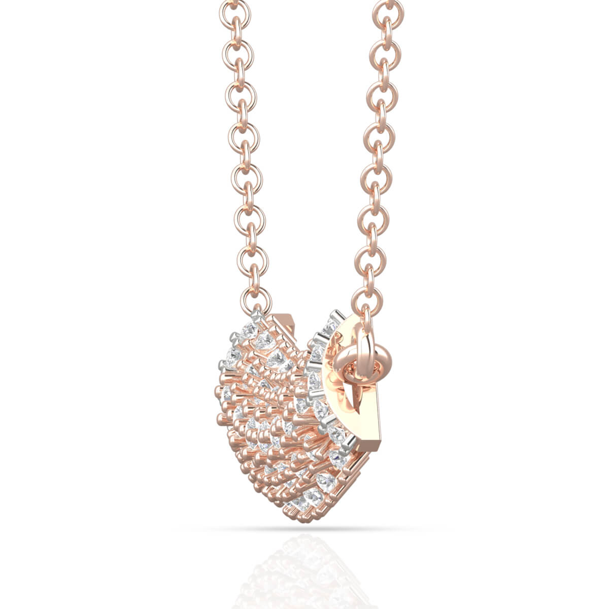 Contemporary Shimmer Diamond Rose Gold Pendant