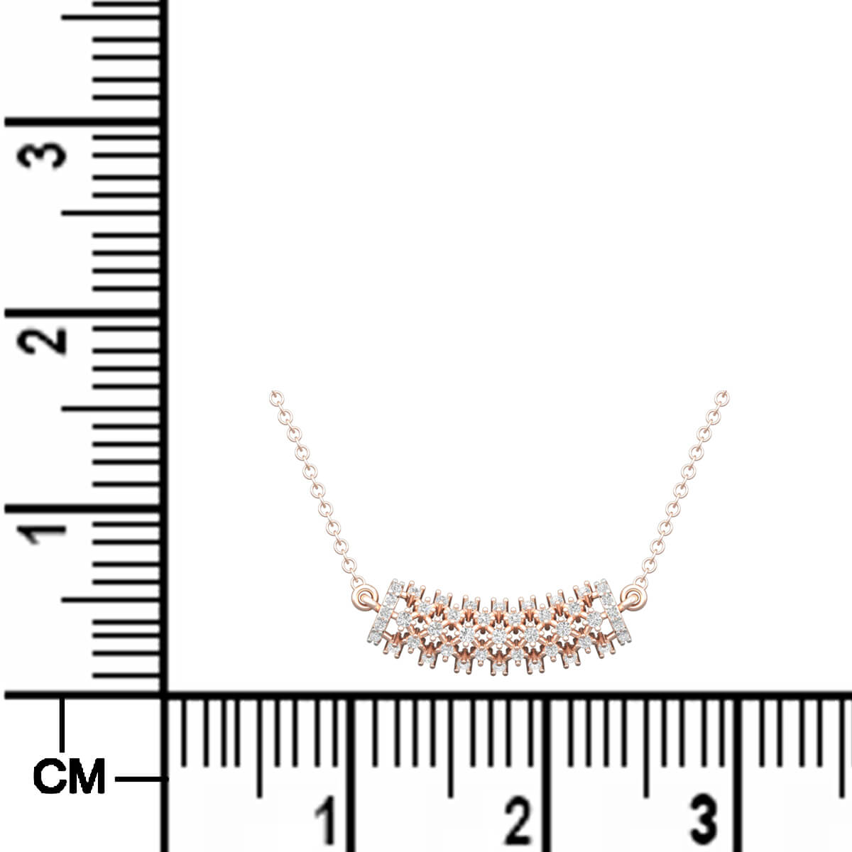 Contemporary Shimmer Diamond Rose Gold Pendant