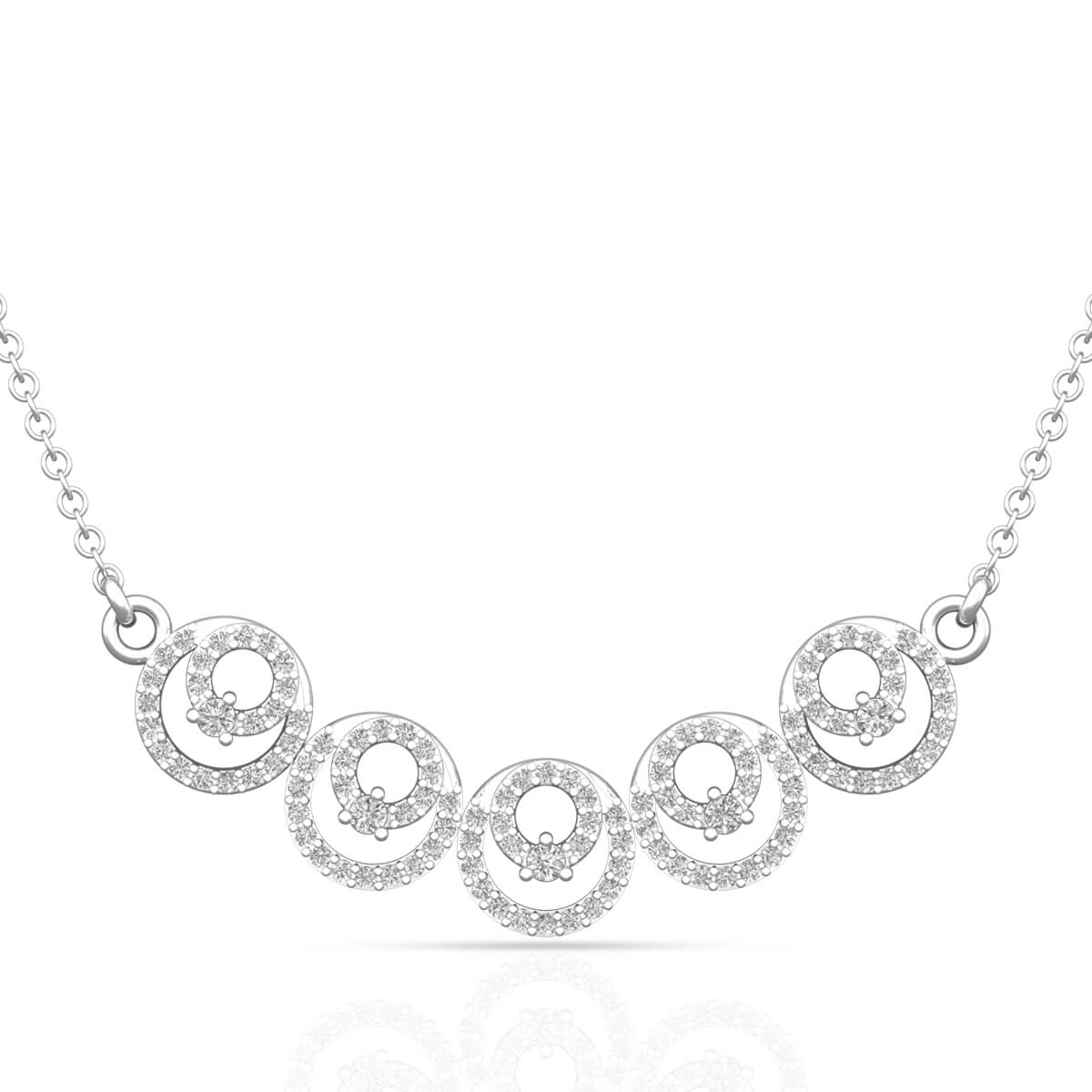 Dazzling Spherical Chains Gold Pendant