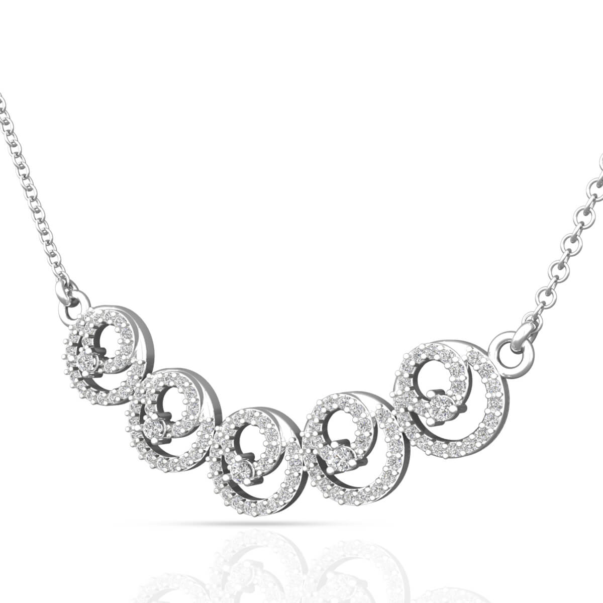 Dazzling Spherical Chains Gold Pendant